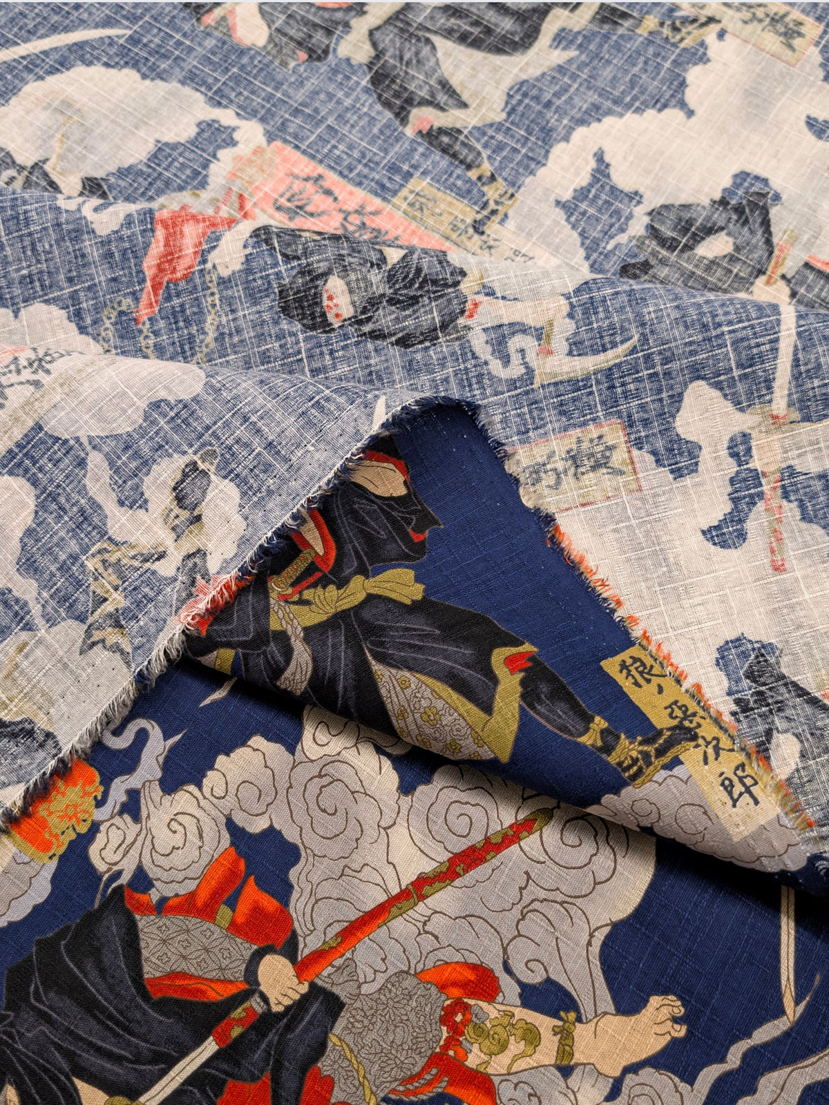 Hokkoh - Traditional Shinobi Cotton Dobby Fabric - Blue