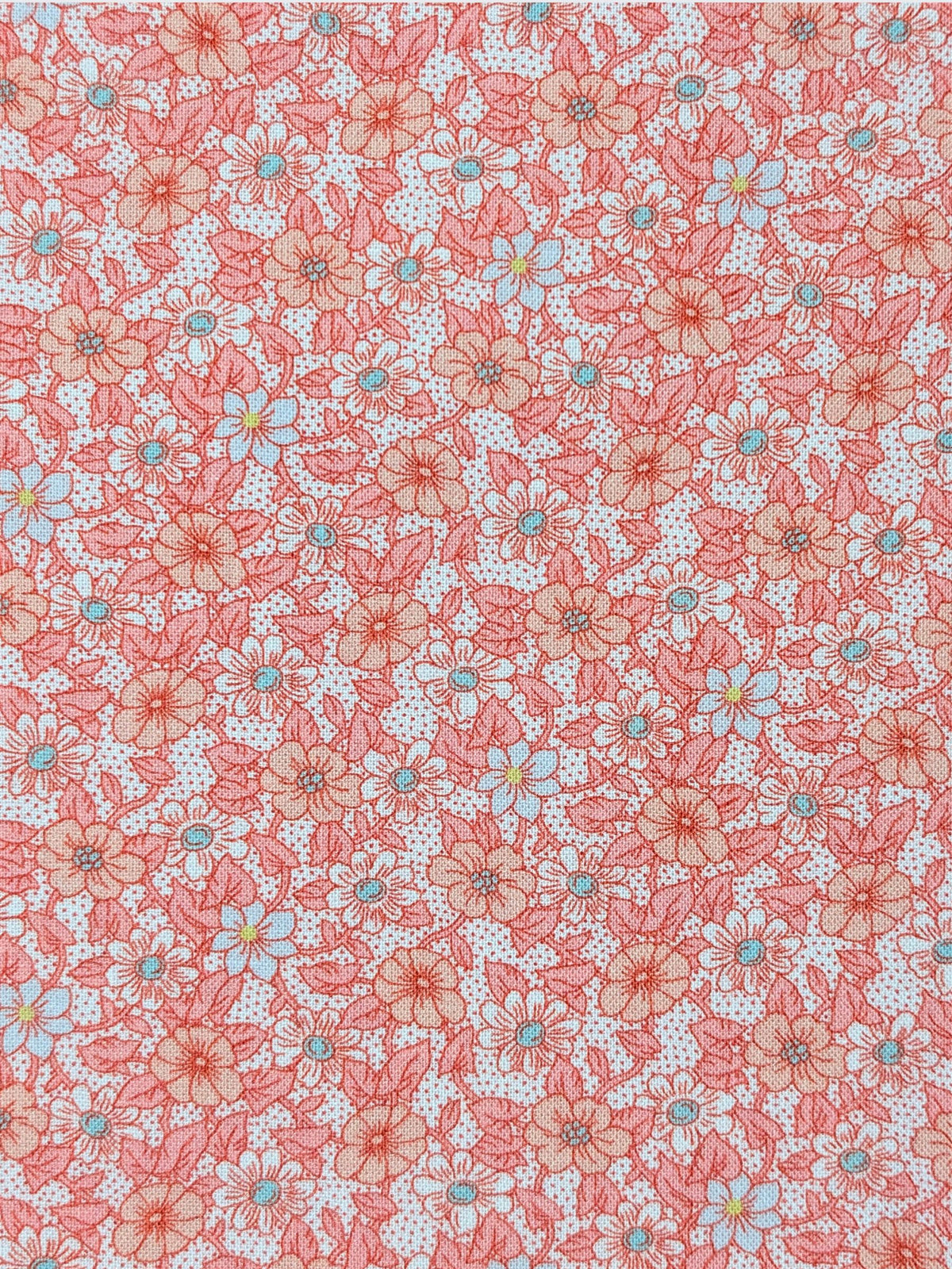 Textile Pantry - Tiny Flowers & Dots Cotton Sheeting Fabric - Pink