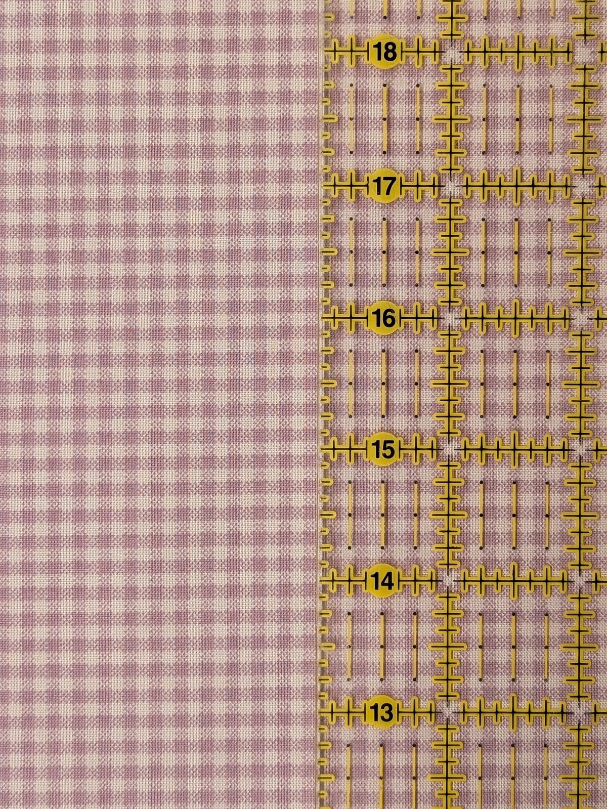 Yuwa - Small Scale Printed Gingham Shirting Cotton Fabric - Purple