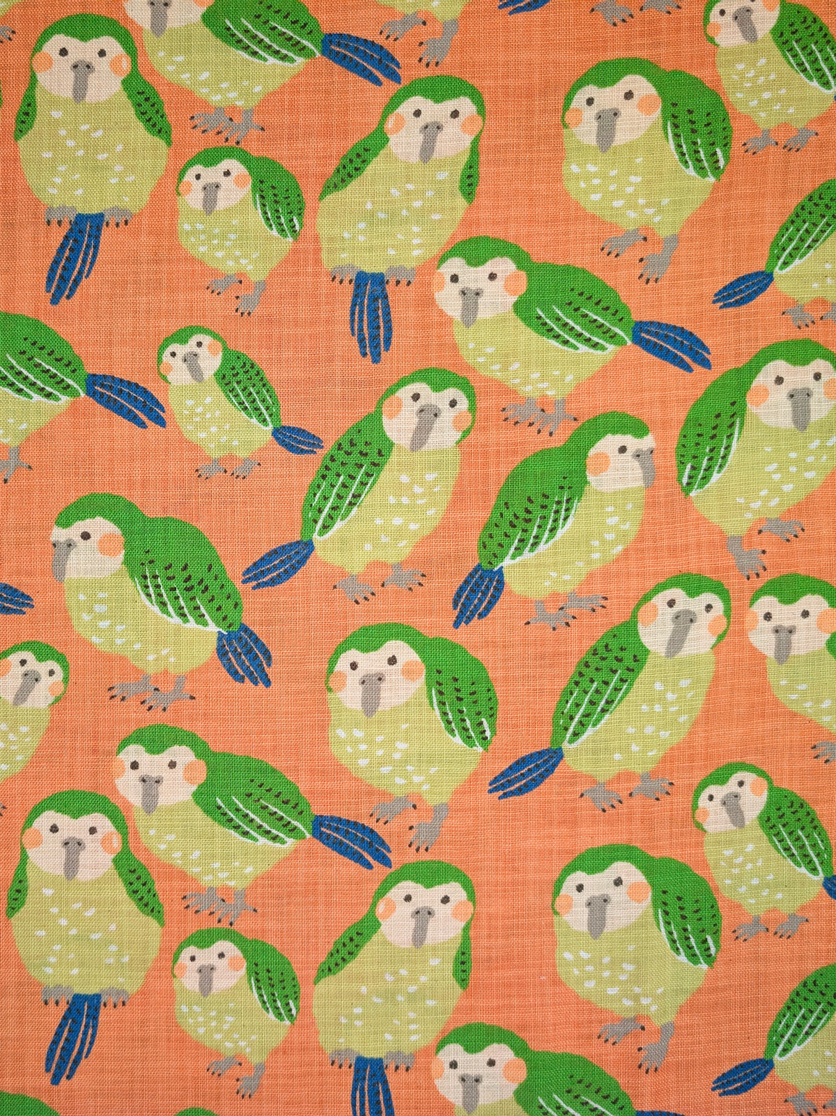 Sevenberry - Green Parrot Cotton Rustic Weave