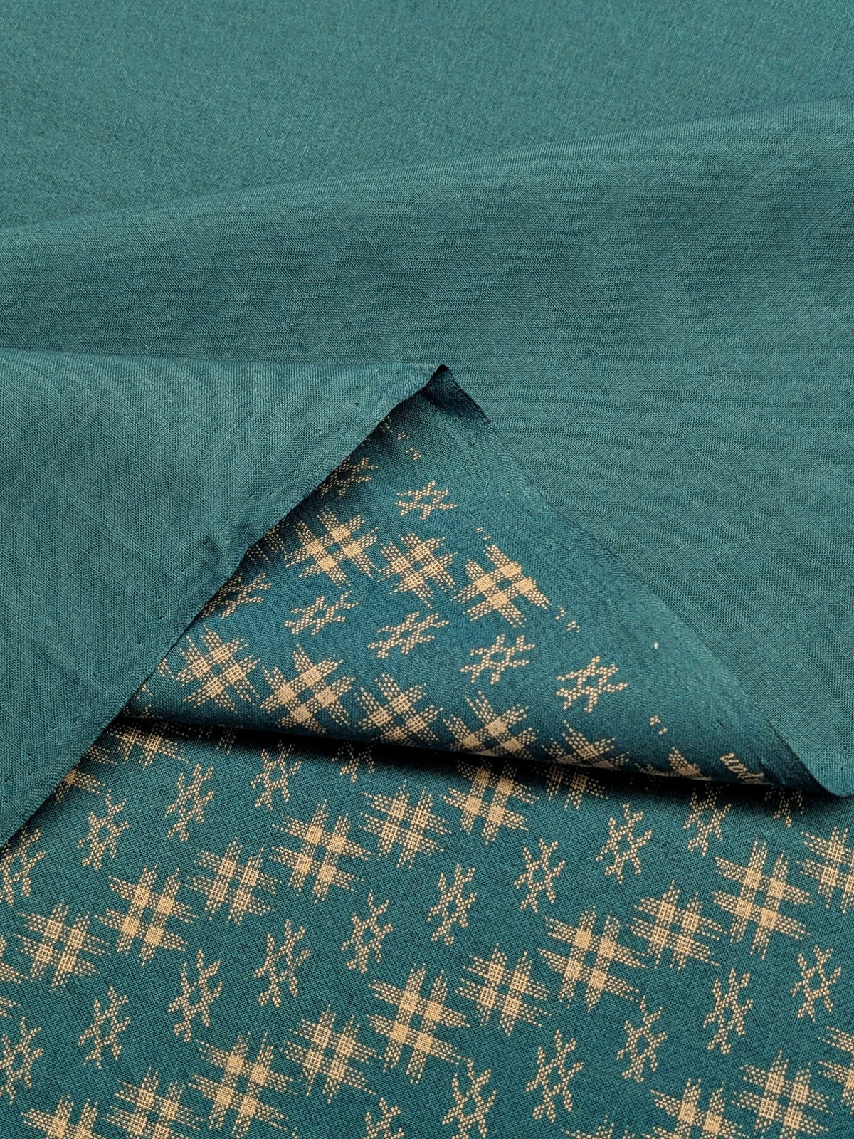 Sevenberry - Water Well (Hashtag Design) Cotton Sheeting Fabric - Teal