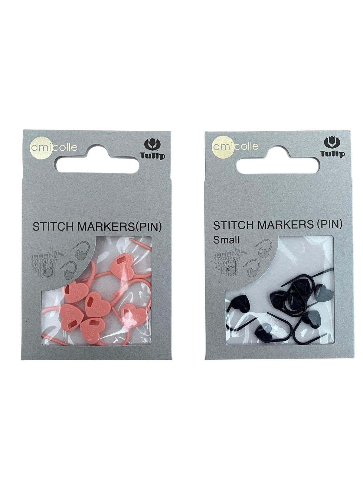 Tulip - Small "Heart" Stitch Marker Pin Amicolle Knitting Accessories - Orange