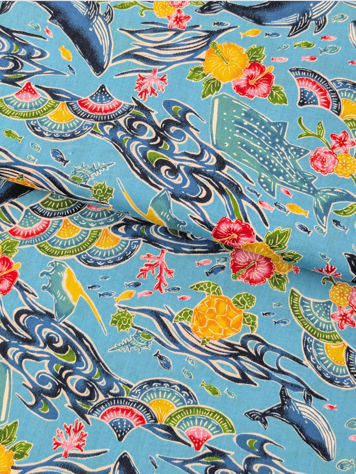 Cosmo - Underwater Paradise Cotton Fabric - Medium Blue