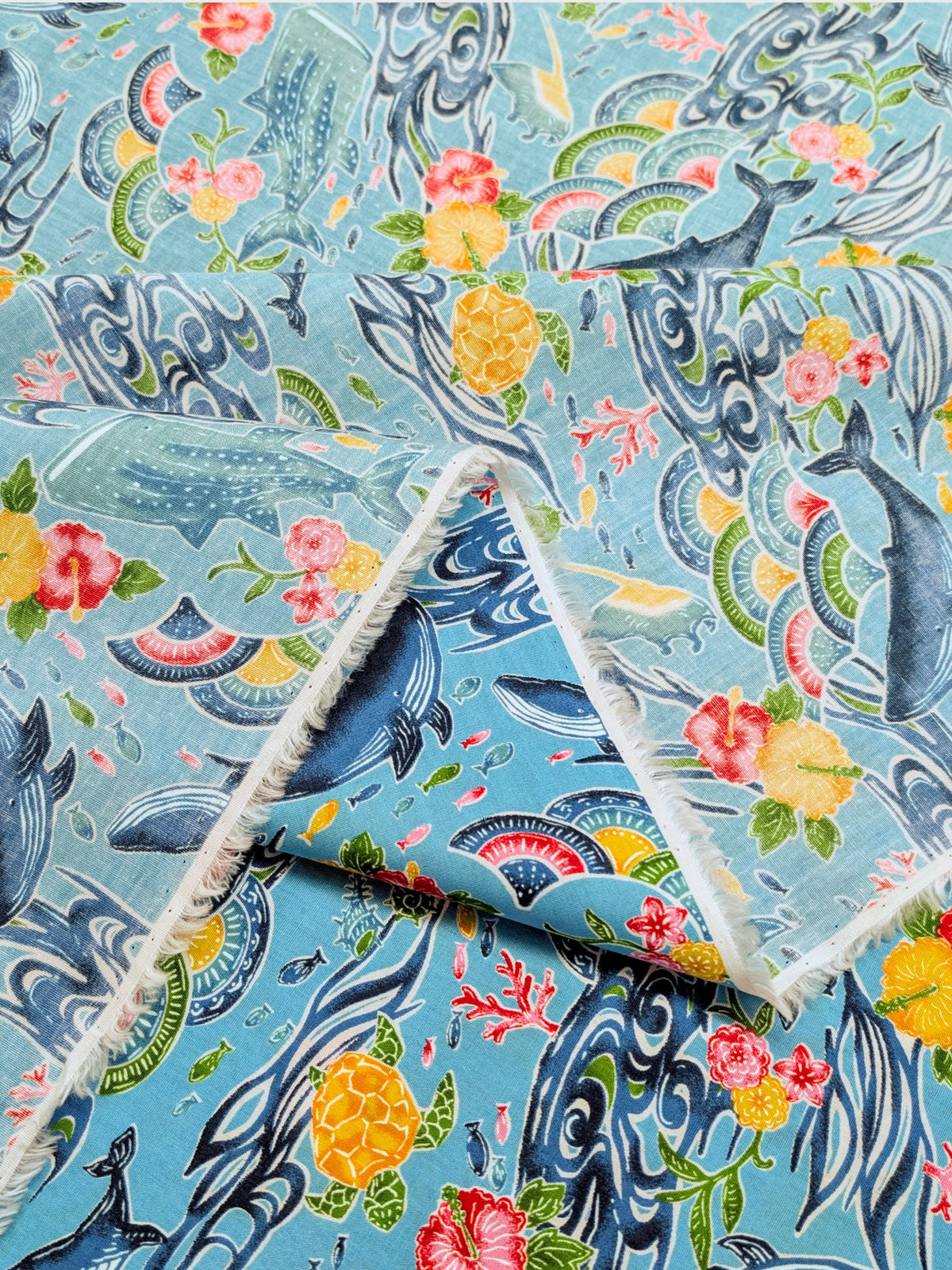 Cosmo - Underwater Paradise Cotton Fabric - Medium Blue
