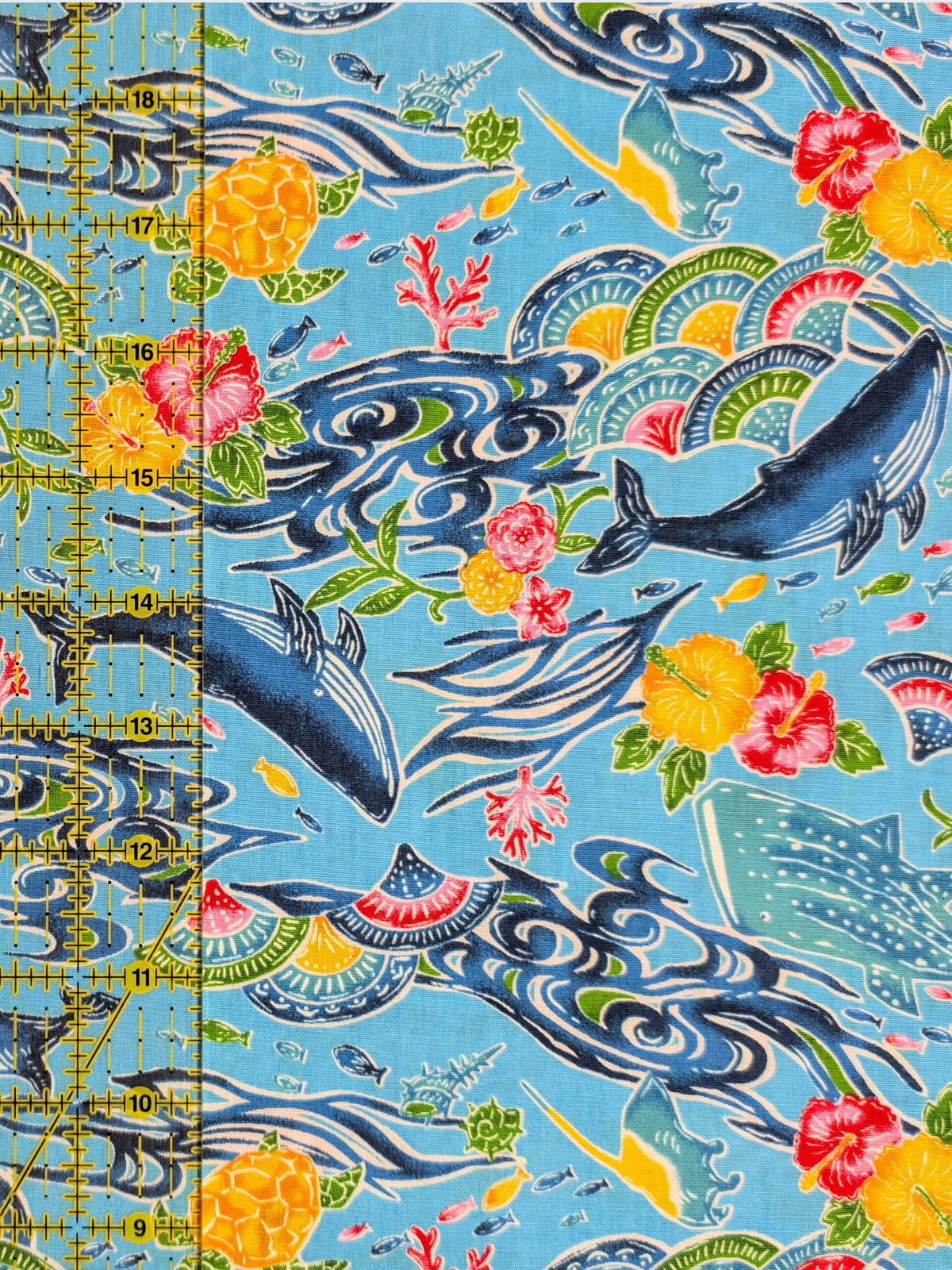 Cosmo - Underwater Paradise Cotton Fabric - Medium Blue