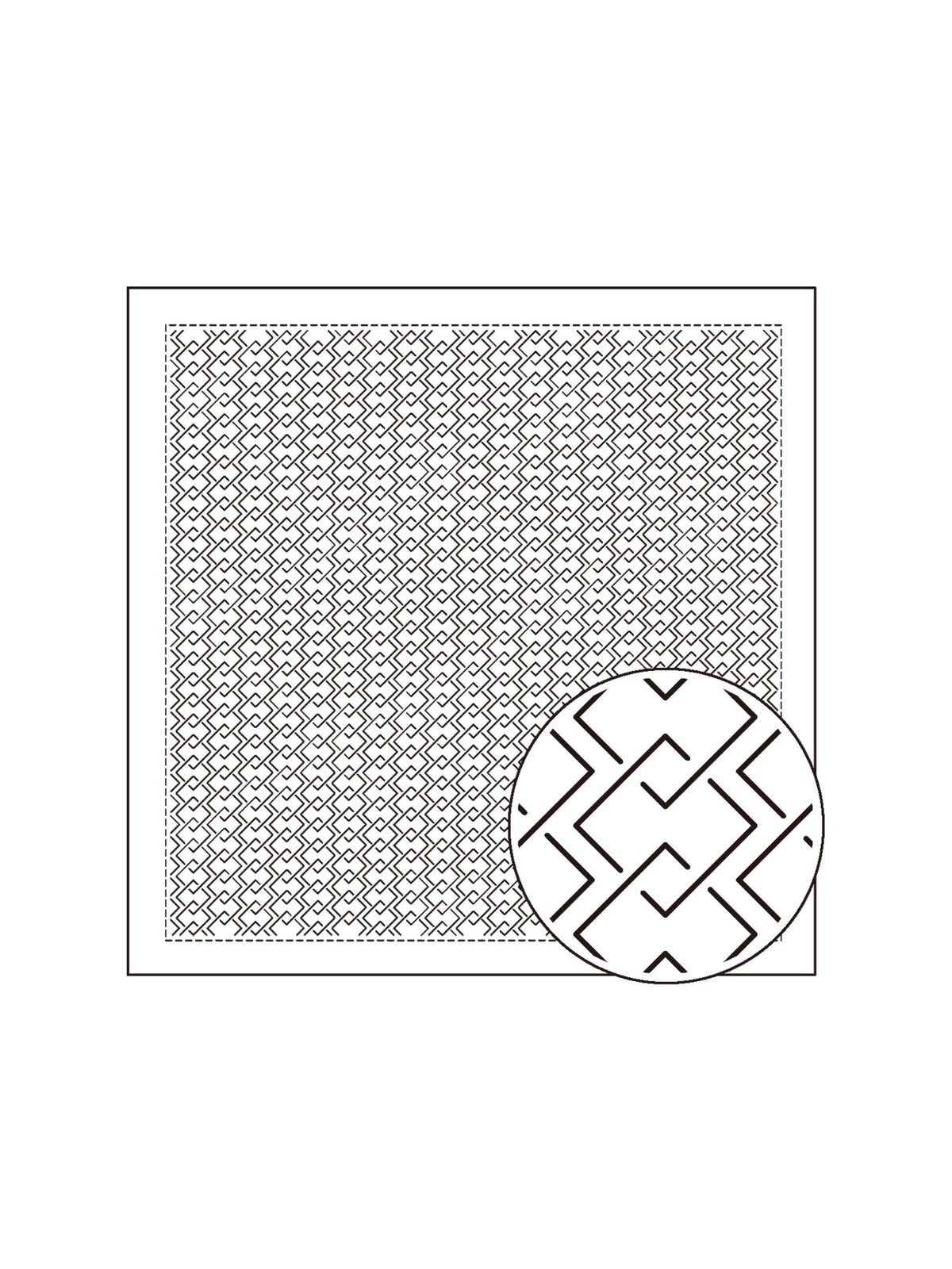 Olympus - Single Stitching Collection "Yoshiwara Jumpsuit" Cotton Sashiko Sampler Cloth - White