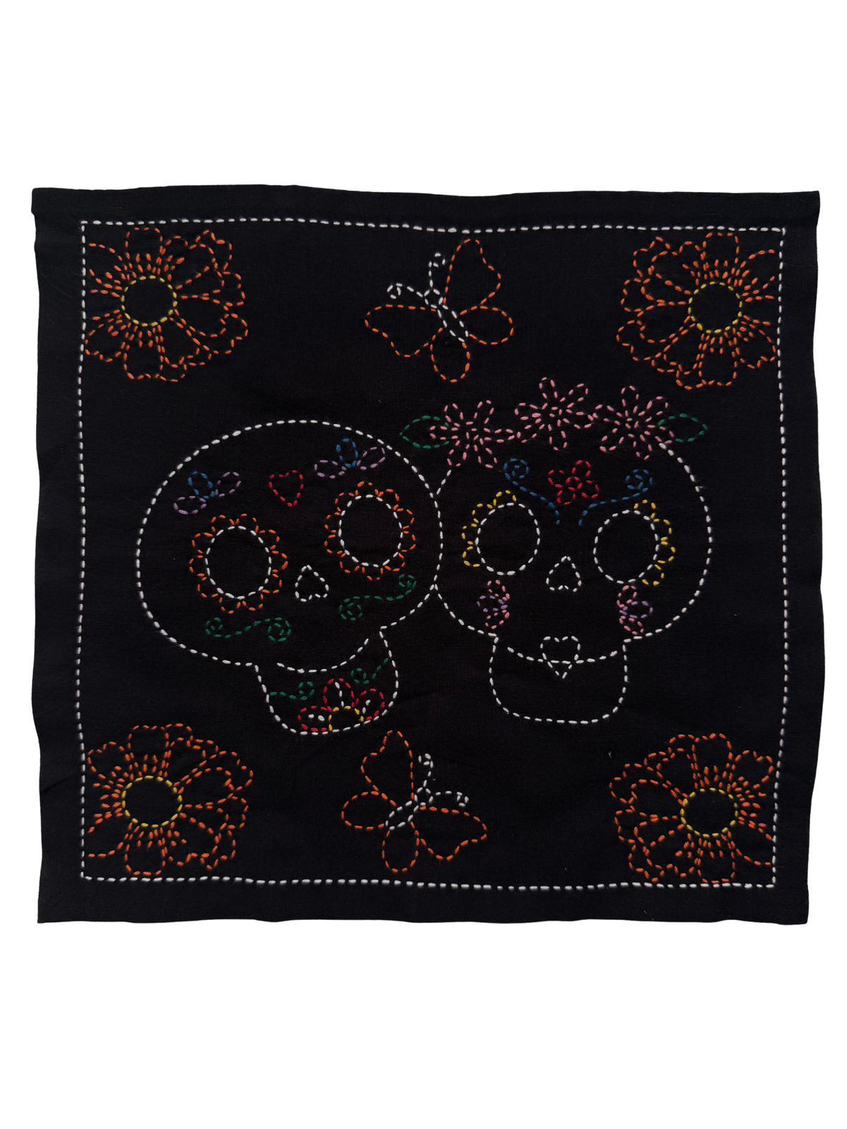 Tulip - World Mexico "Calaveras and Cempasuchil" Sashiko Sampler Kit - Black