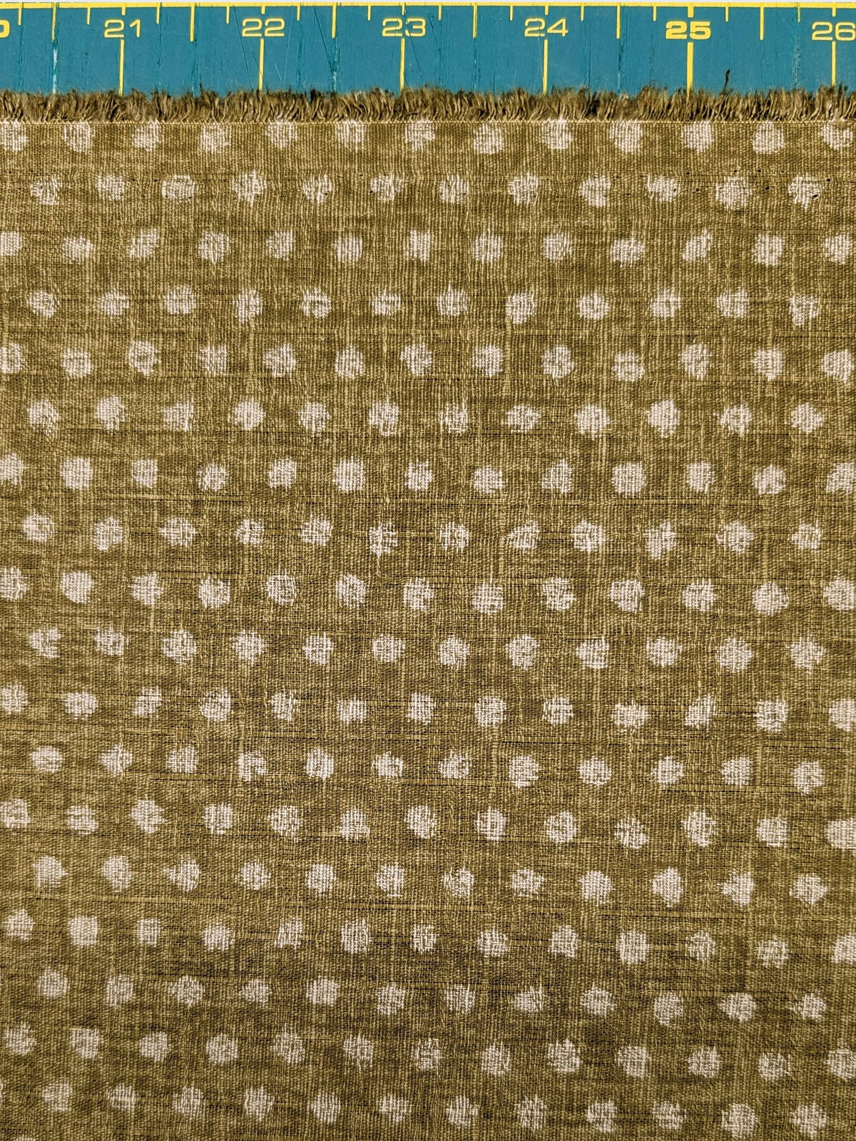 Morikiku - Small Dots Cotton Dobby Fabric - Light Green