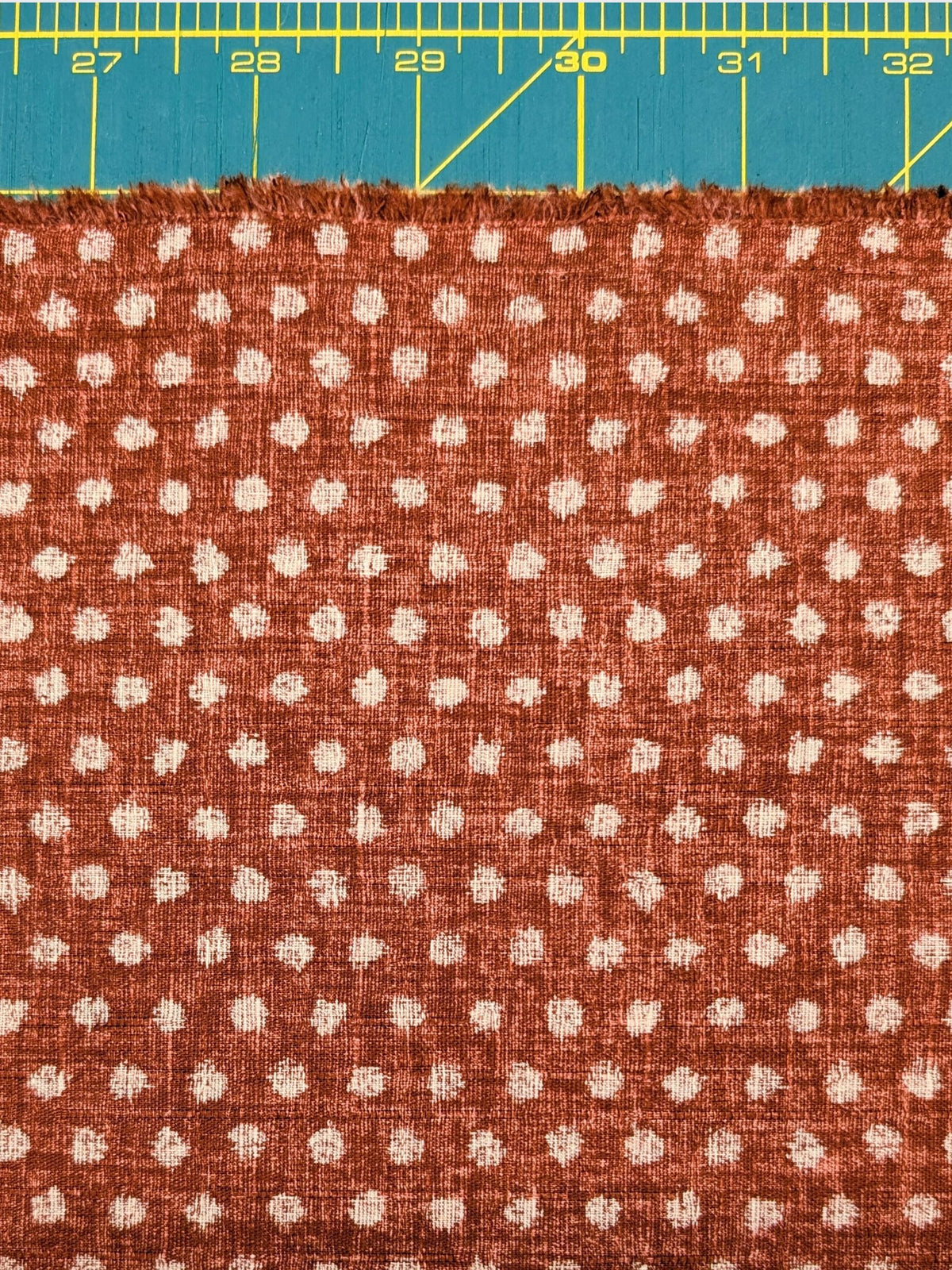 Morikiku - Small Dots Cotton Dobby Fabric - Coral