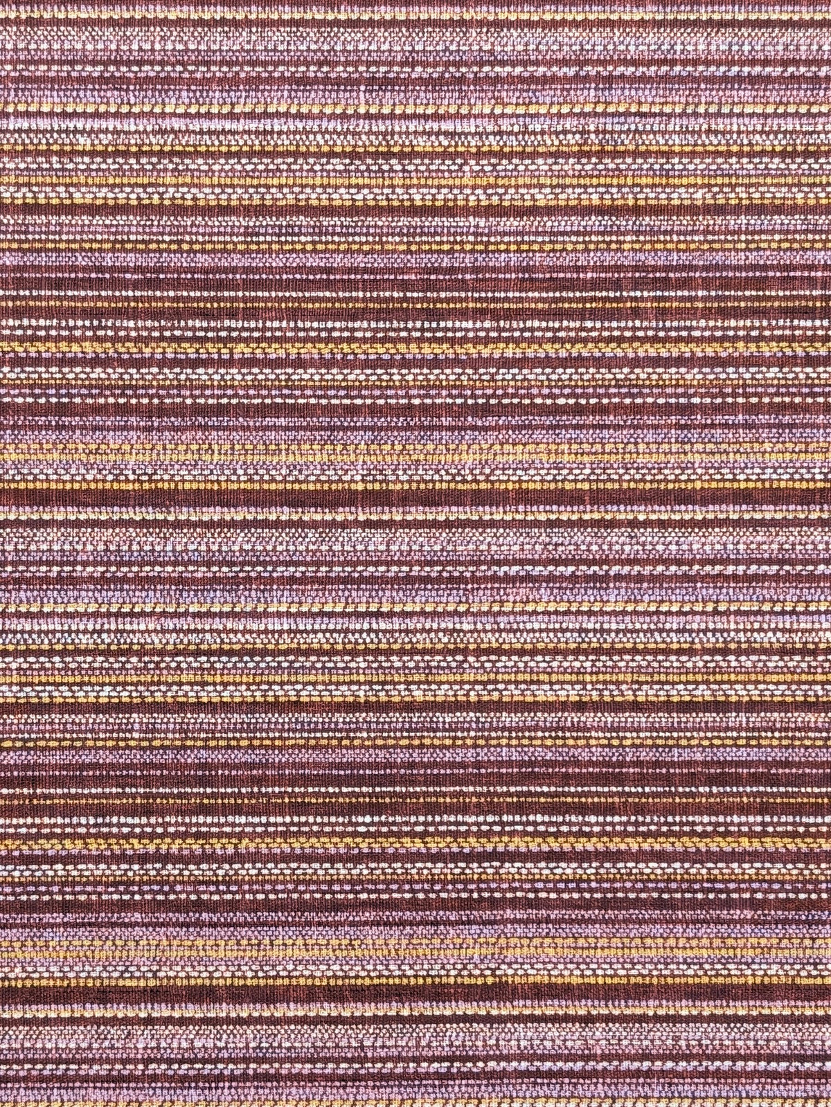 Morikiku - Textured Stripe Cotton Dobby Fabric - Purple