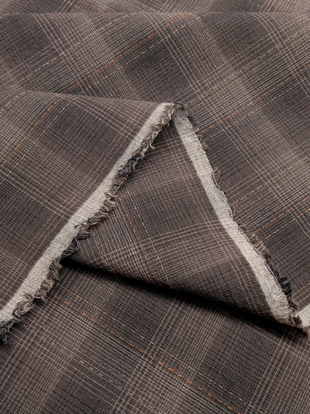 MYD - Glen Check Plaid Yarn Dyed Cotton Fabric - Gray