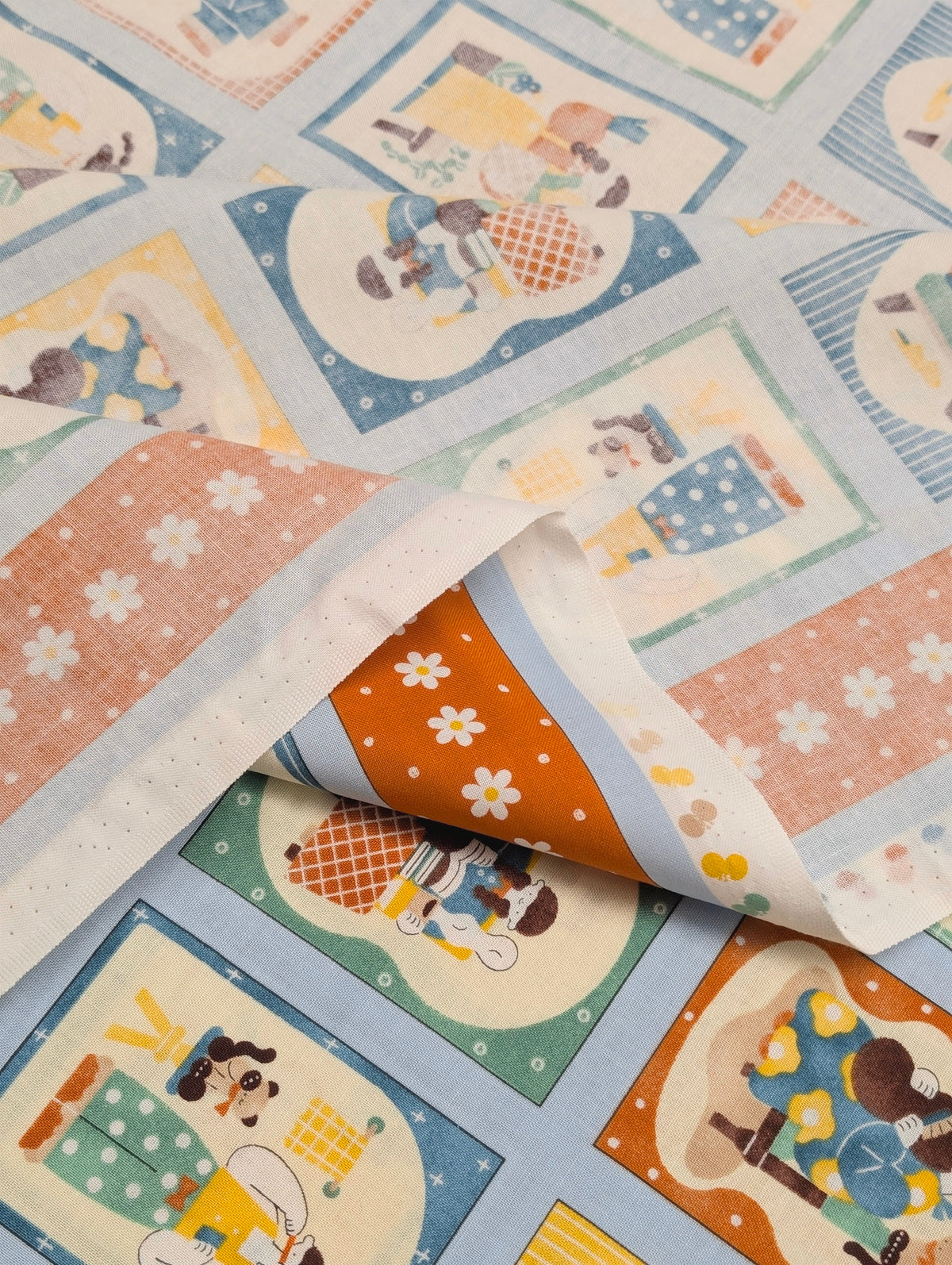 Cosmo - Scrapbook Ladies Cotton Sheeting Fabric - Blue