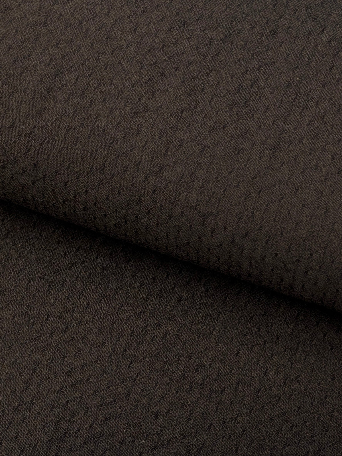 Handworks - Raised Weave Yarn Dyed Cotton Fabric - Charcoal Brown