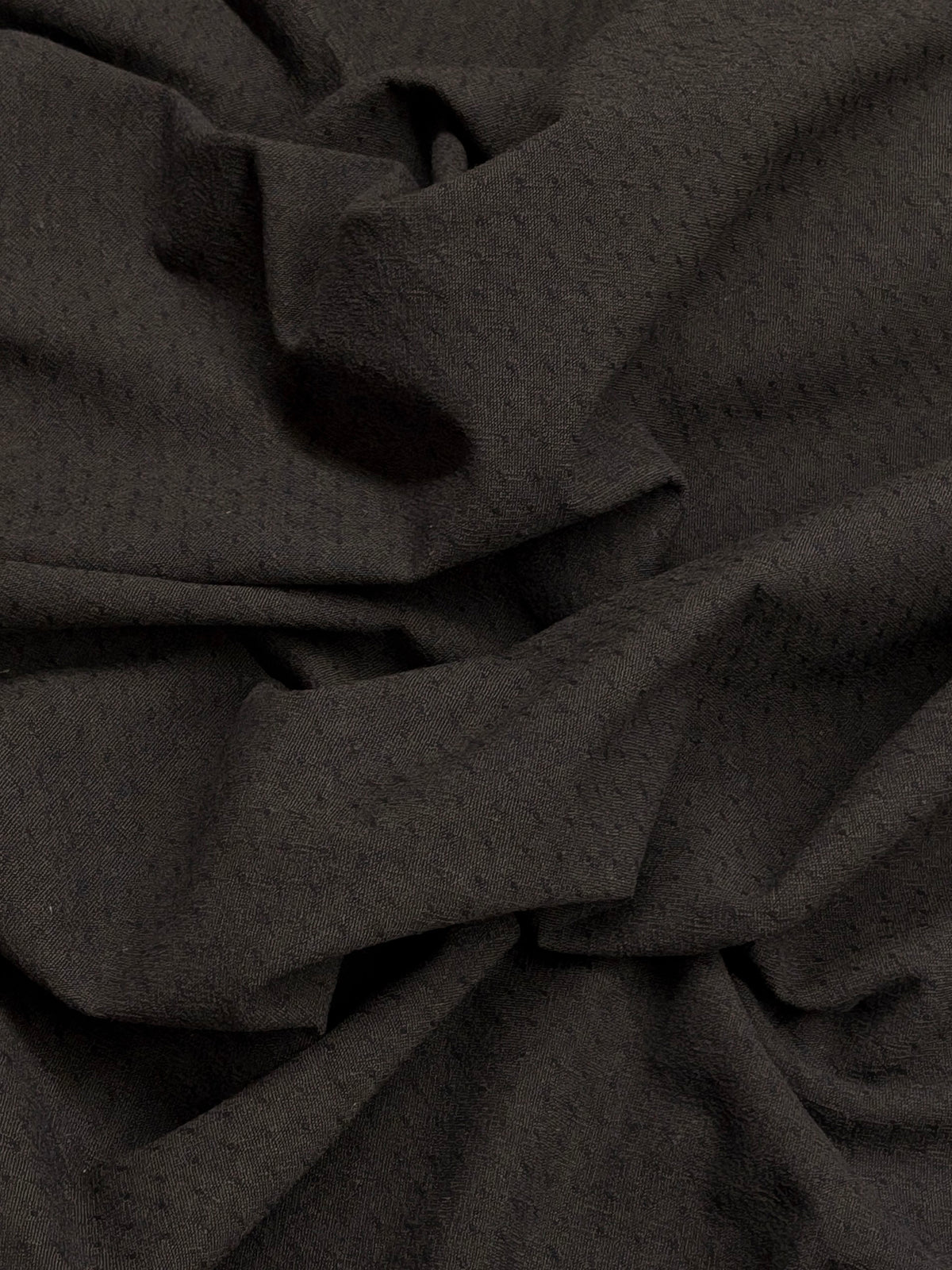 Handworks - Raised Weave Yarn Dyed Cotton Fabric - Charcoal Brown