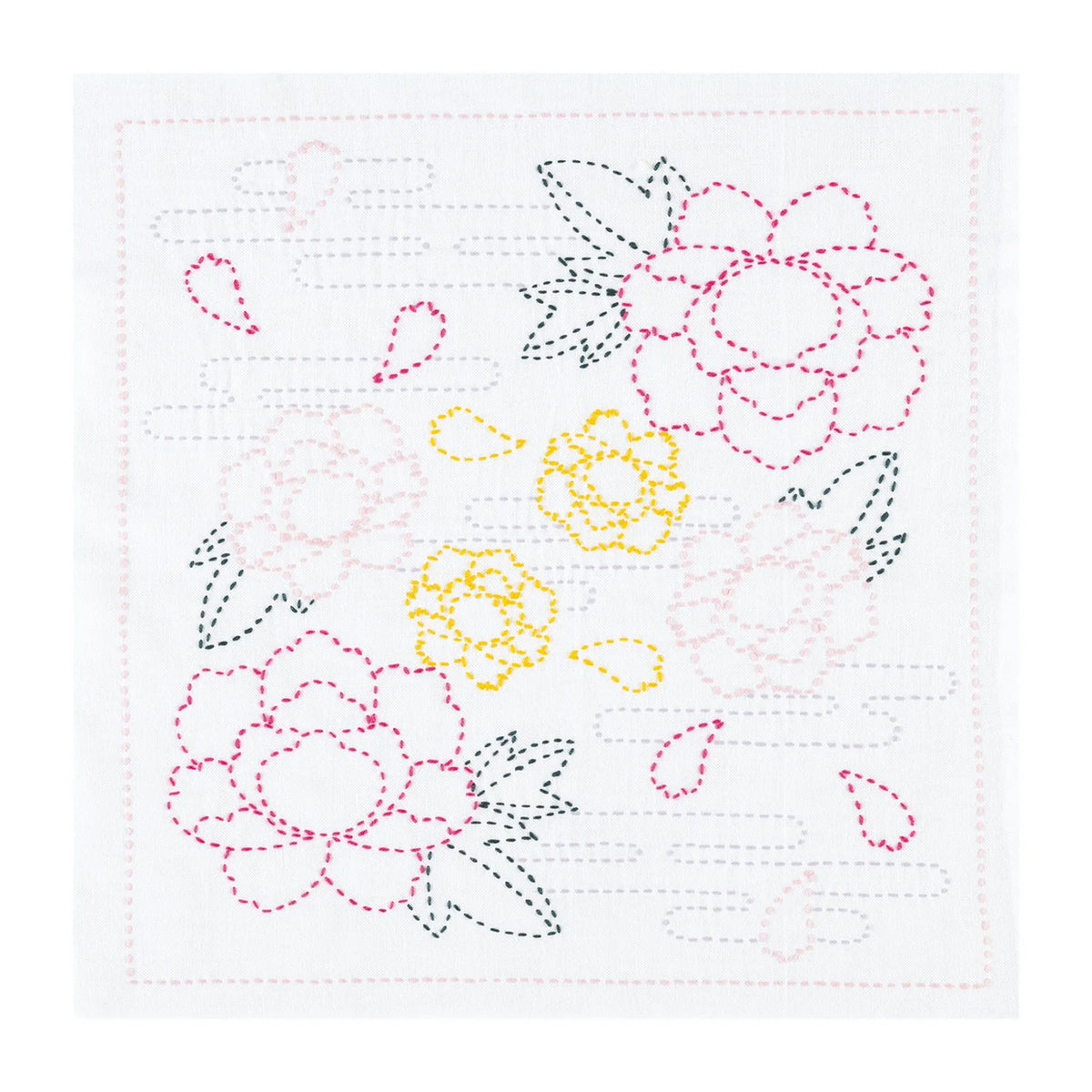 Olympus - Peony Cotton Sashiko Sampler Kit - White