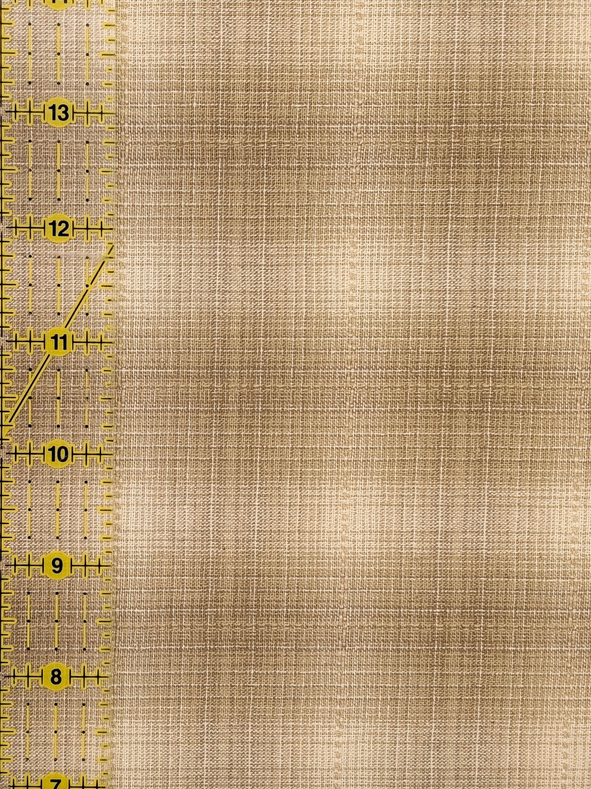 Handworks - Ombre Glen Plaid Yarn Dyed Cotton Fabric - Beige