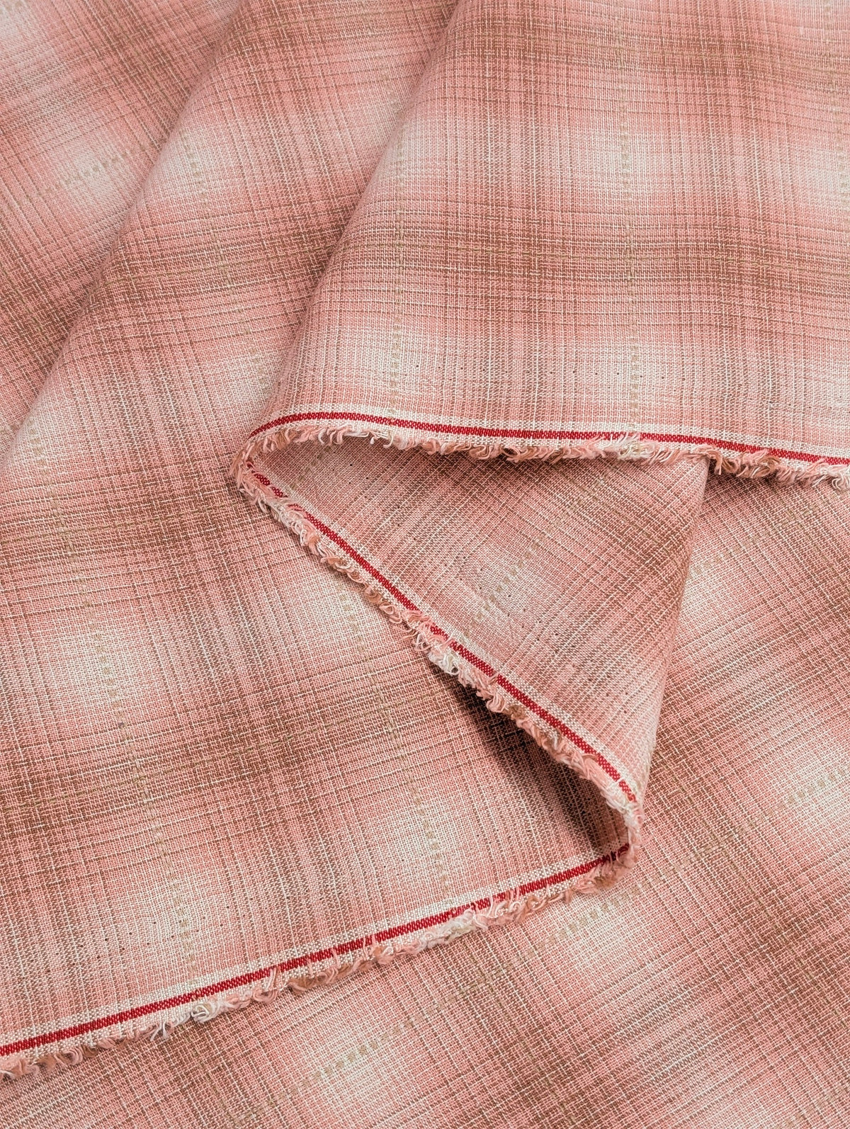 Handworks - Ombre Glen Plaid Yarn Dyed Cotton Fabric - Pink