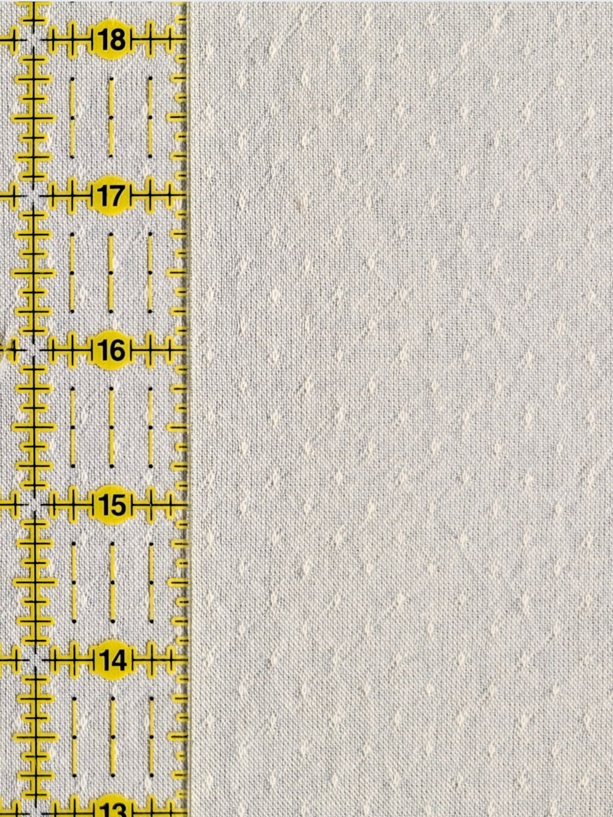 Textile Pantry - Chambray Dot Yarn Dyed Cotton Fabric - Pale Blue & Gray