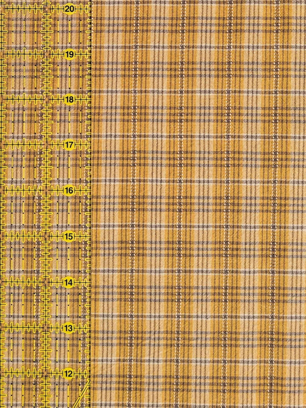 Textile Pantry - Check Plaid Yarn Dyed Cotton Fabric - Yellow