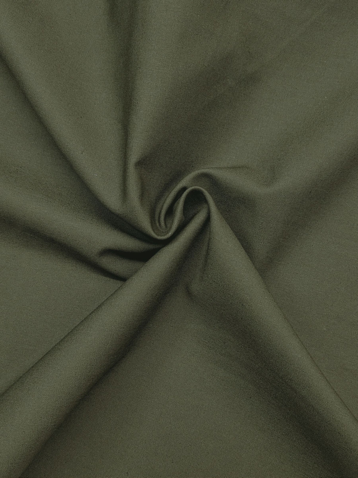 Kokka - Solid Recycled Cotton Canvas Fabric - Dark Green