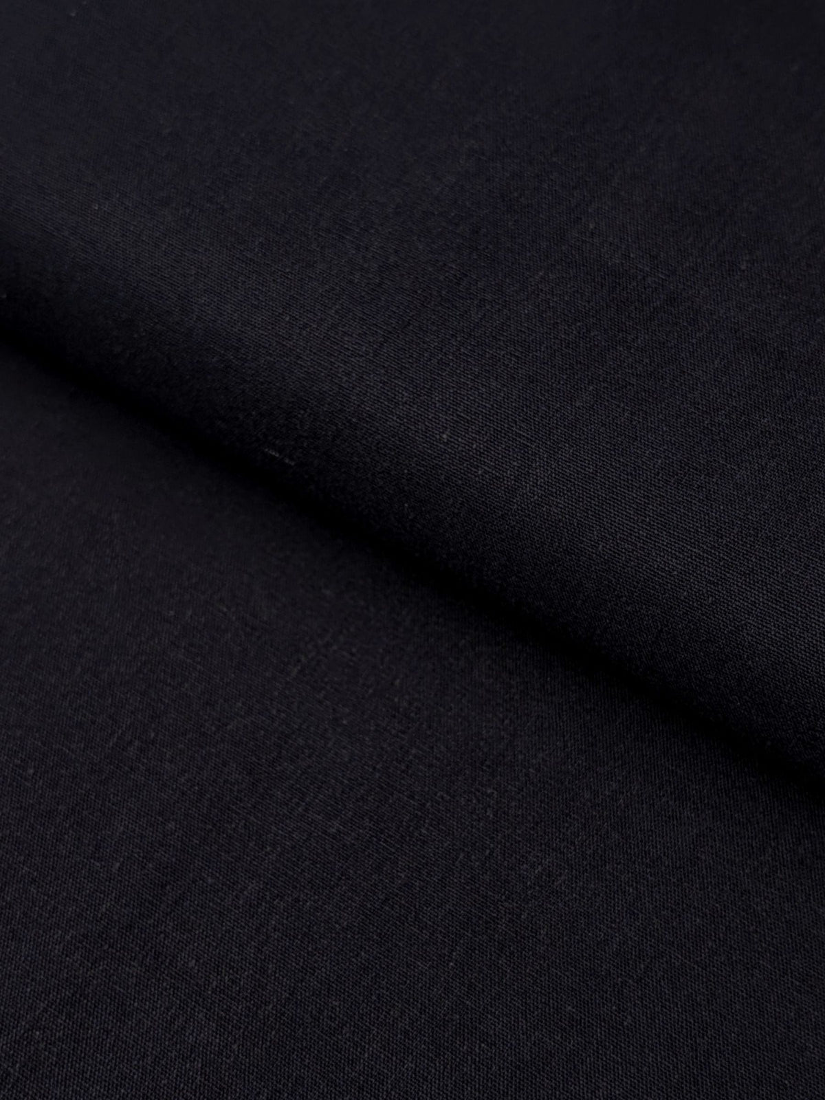 Kokka - Solid Recycled Cotton Canvas Fabric - Midnight Blue