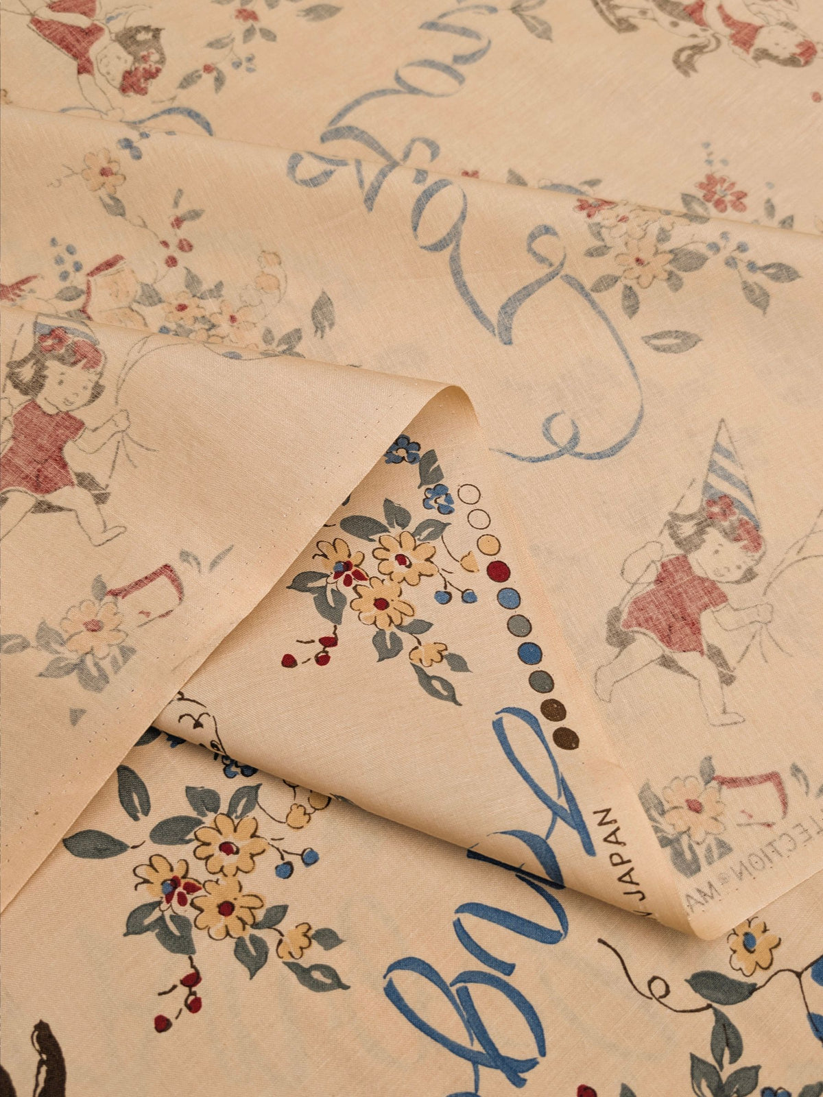 Yuwa - Angel Love Cotton Sheeting Fabric - Tan