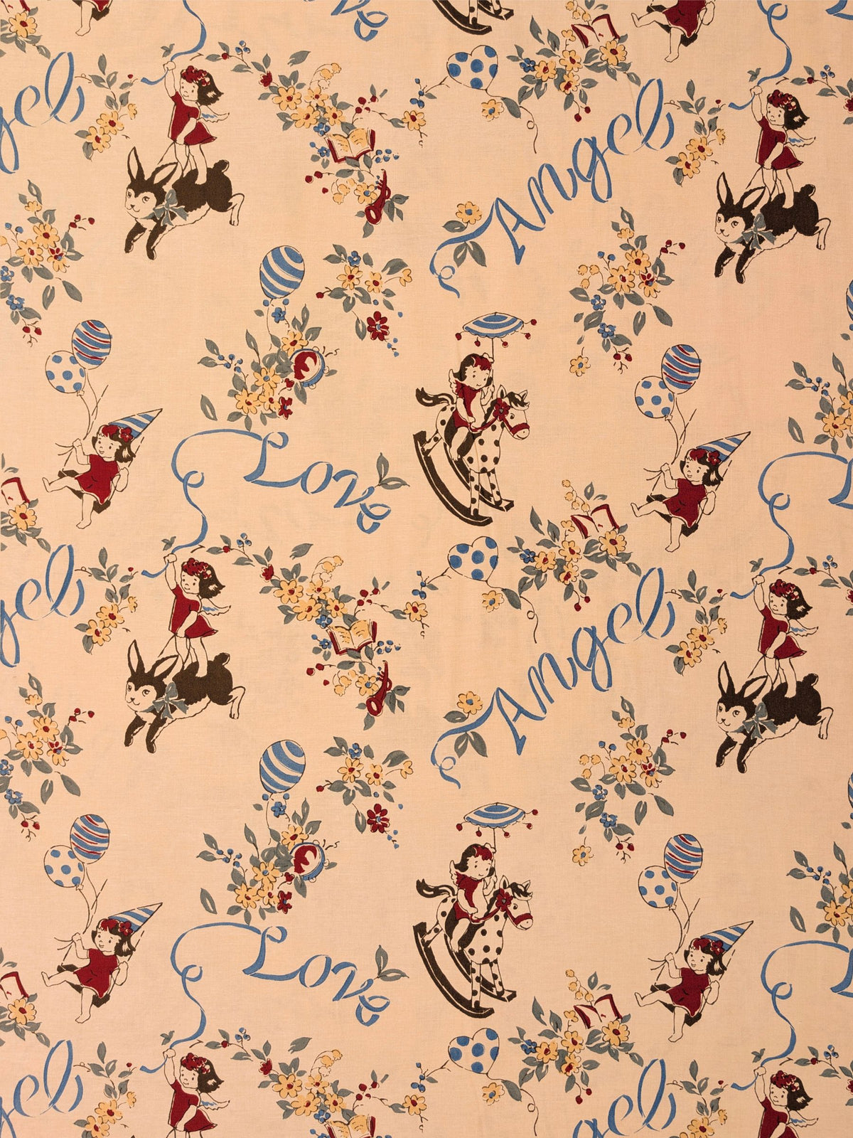Yuwa - Angel Love Cotton Sheeting Fabric - Tan