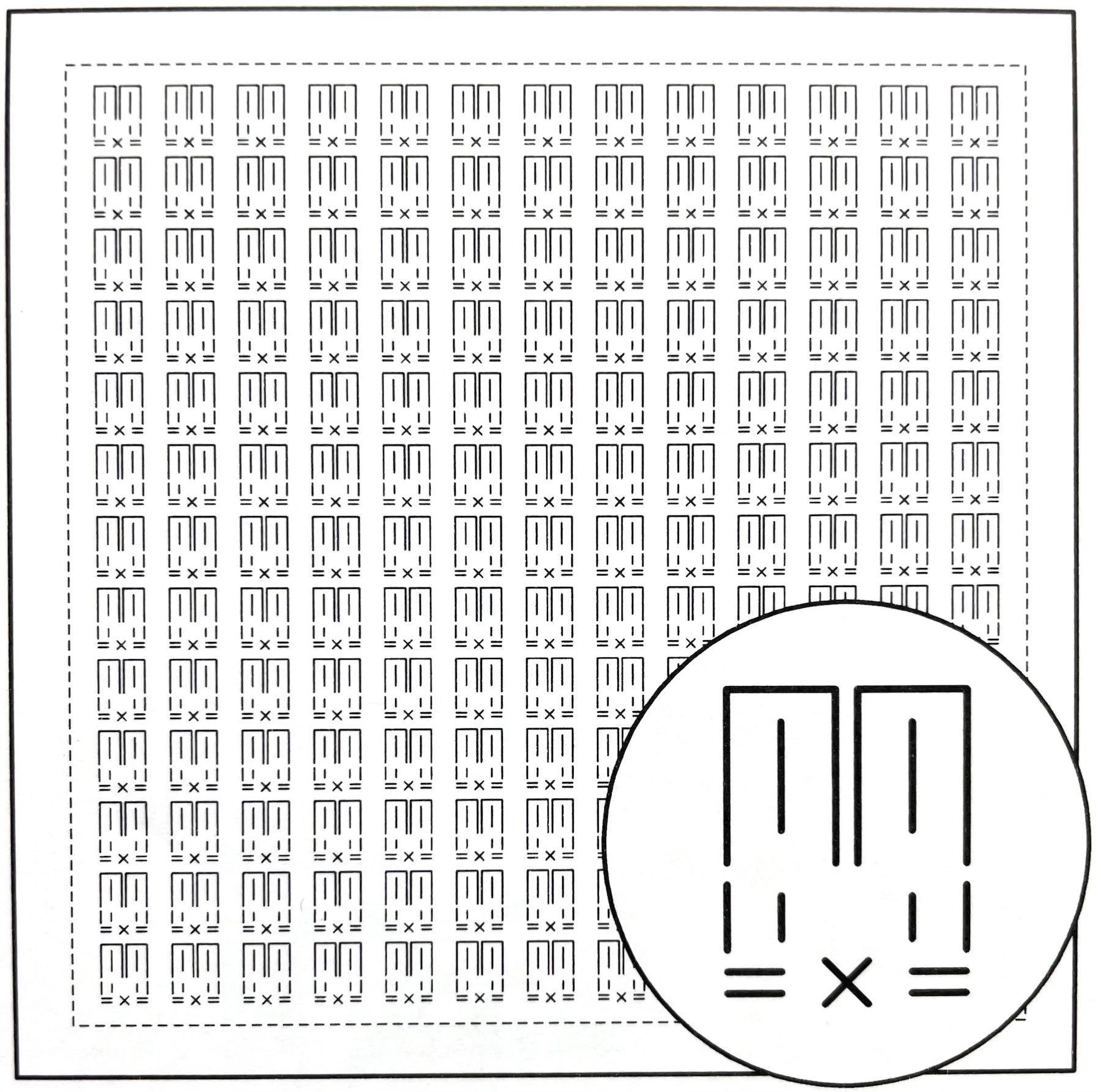 Olympus - Rabbit Cotton Hana-Fukin Sashiko Sampler Cloth - White