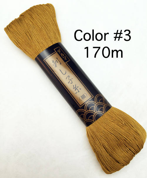 Yokota - Cotton Sashiko Thread 170m Skein - #3 Gold