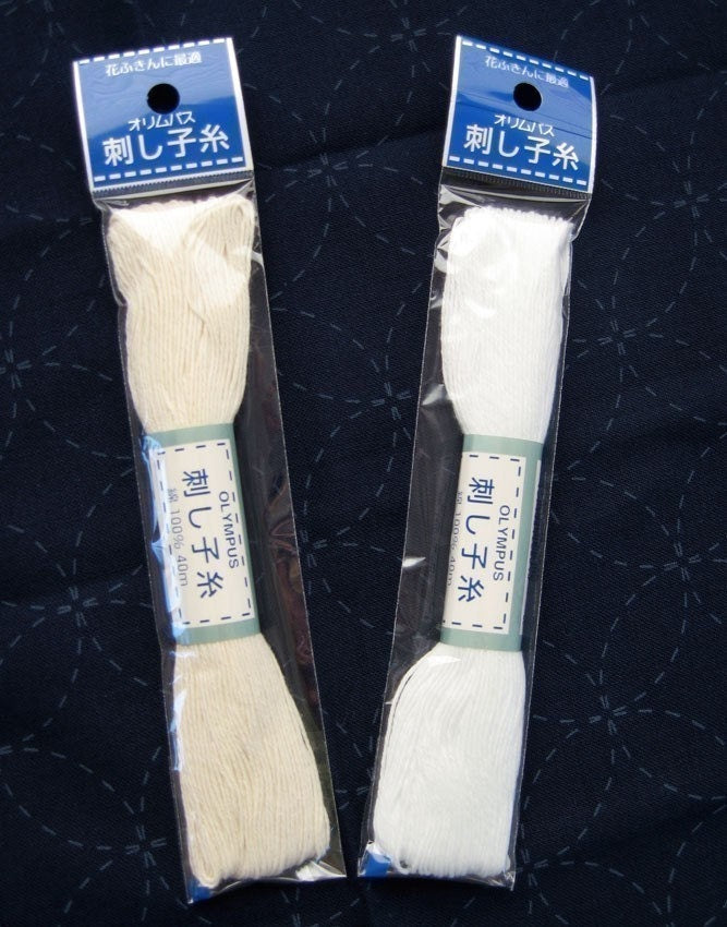 Olympus - Cotton Sashiko Thread 20m Skein - Color #1 Bright White