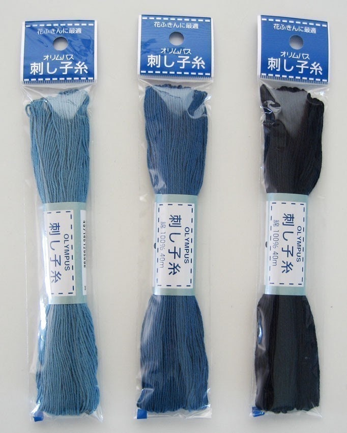 Olympus - Cotton Sashiko Thread 20m Skein - Color #10 Cobalt Blue
