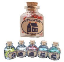 Little House - Glass Head Pins in Jar