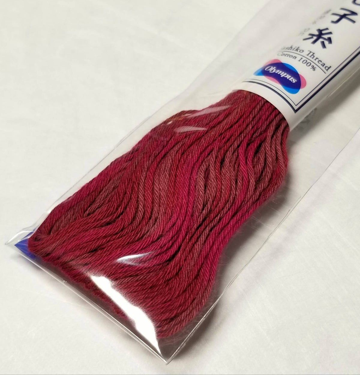 Olympus - Cotton Sashiko Thread 20m Skein - Color #97 Variegated Persian Reds