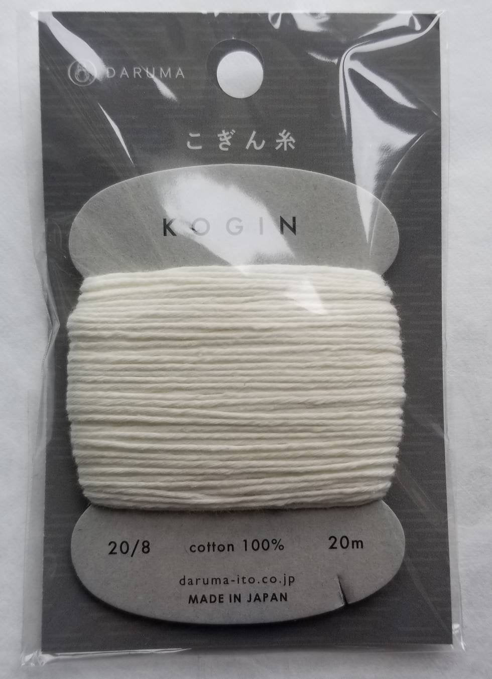 Daruma - Cotton Kogin Thread 20m Card 20/8 - #1 White