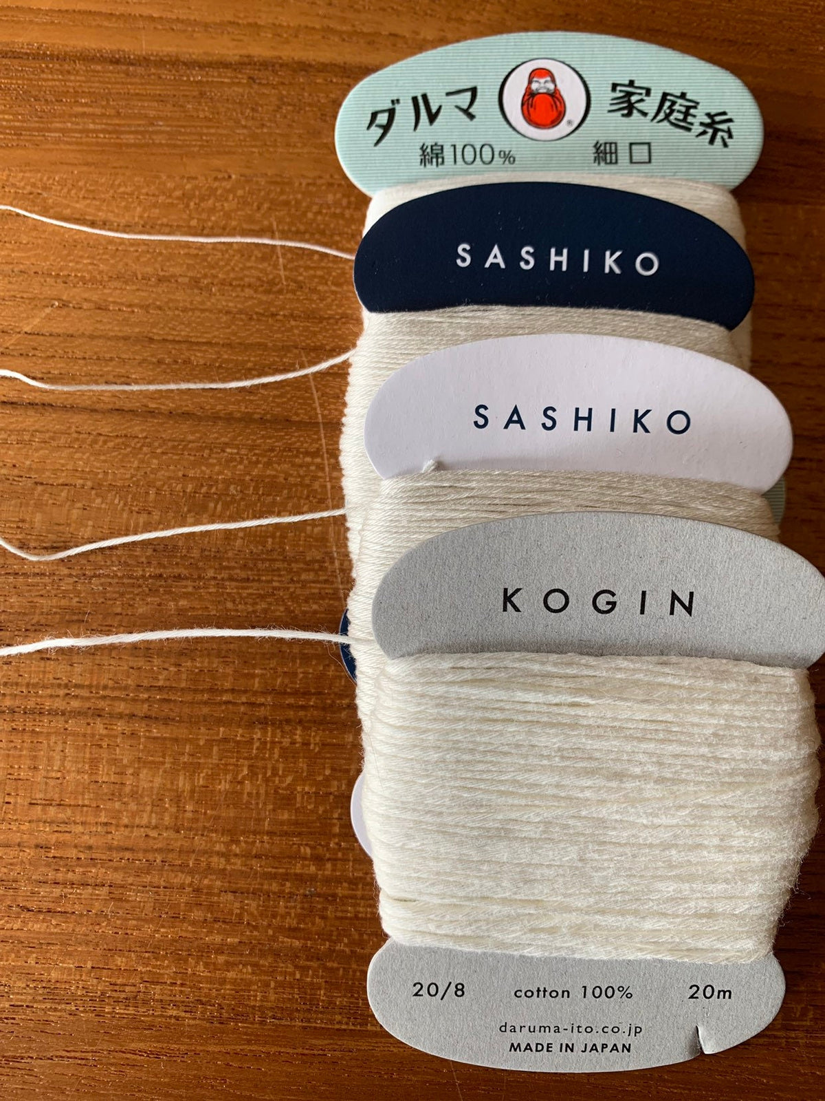 Daruma - Cotton Kogin Thread 20m Card 20/8 - #1 White