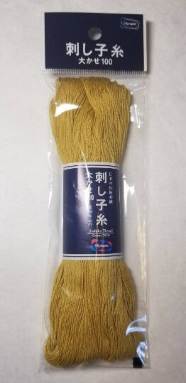 Olympus - Cotton Sashiko Thread 100m Skein - Color #106 Tan Khaki
