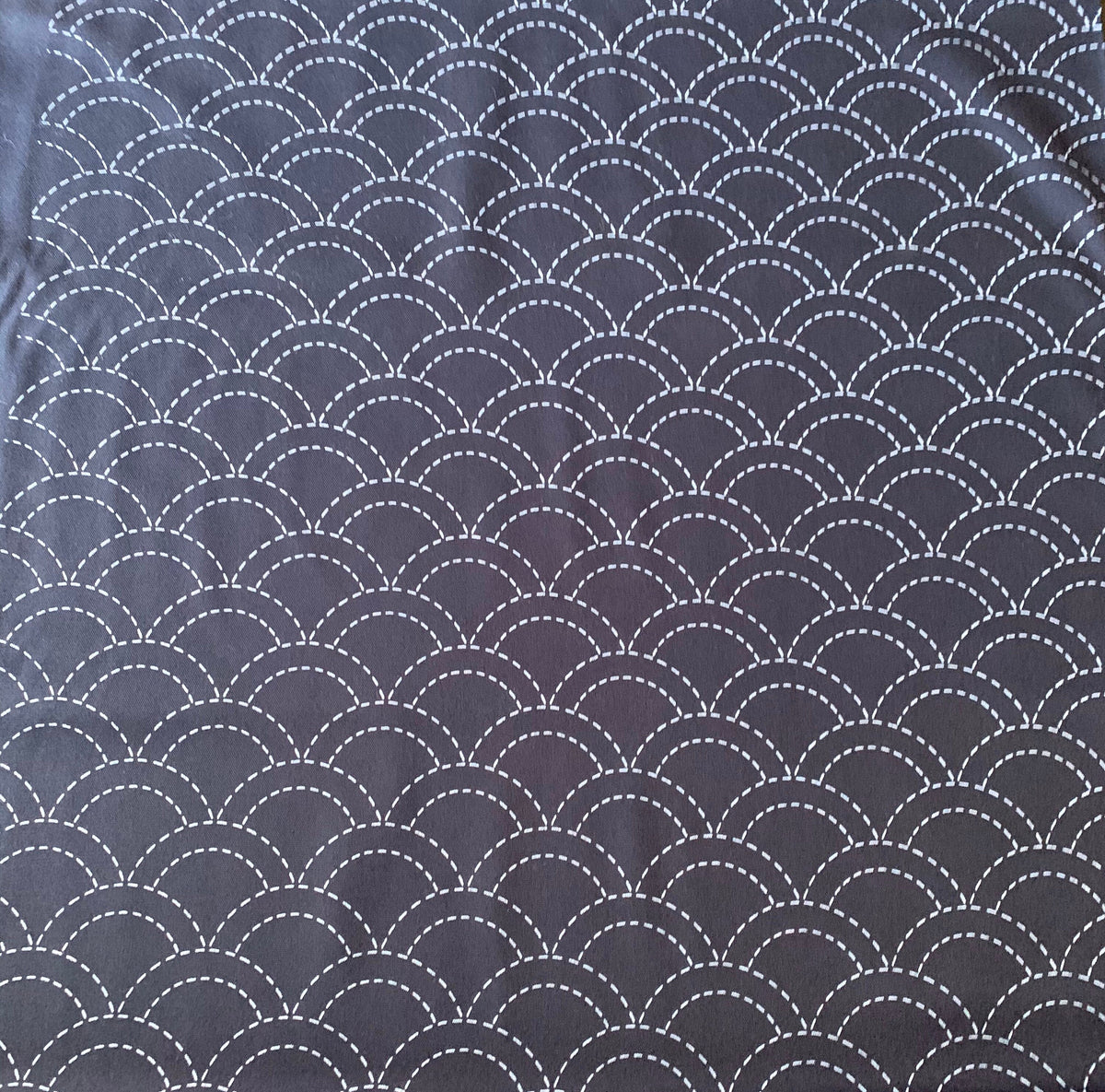 Olympus - Waves Pre-Printed Sashiko Cotton Fabric - Navy