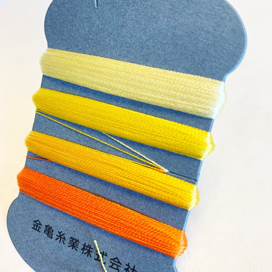 Kinkame - Silk Thread 4 Color Assortment - #1 Sunrise (Custard, Orange, Yellow, Marigold)