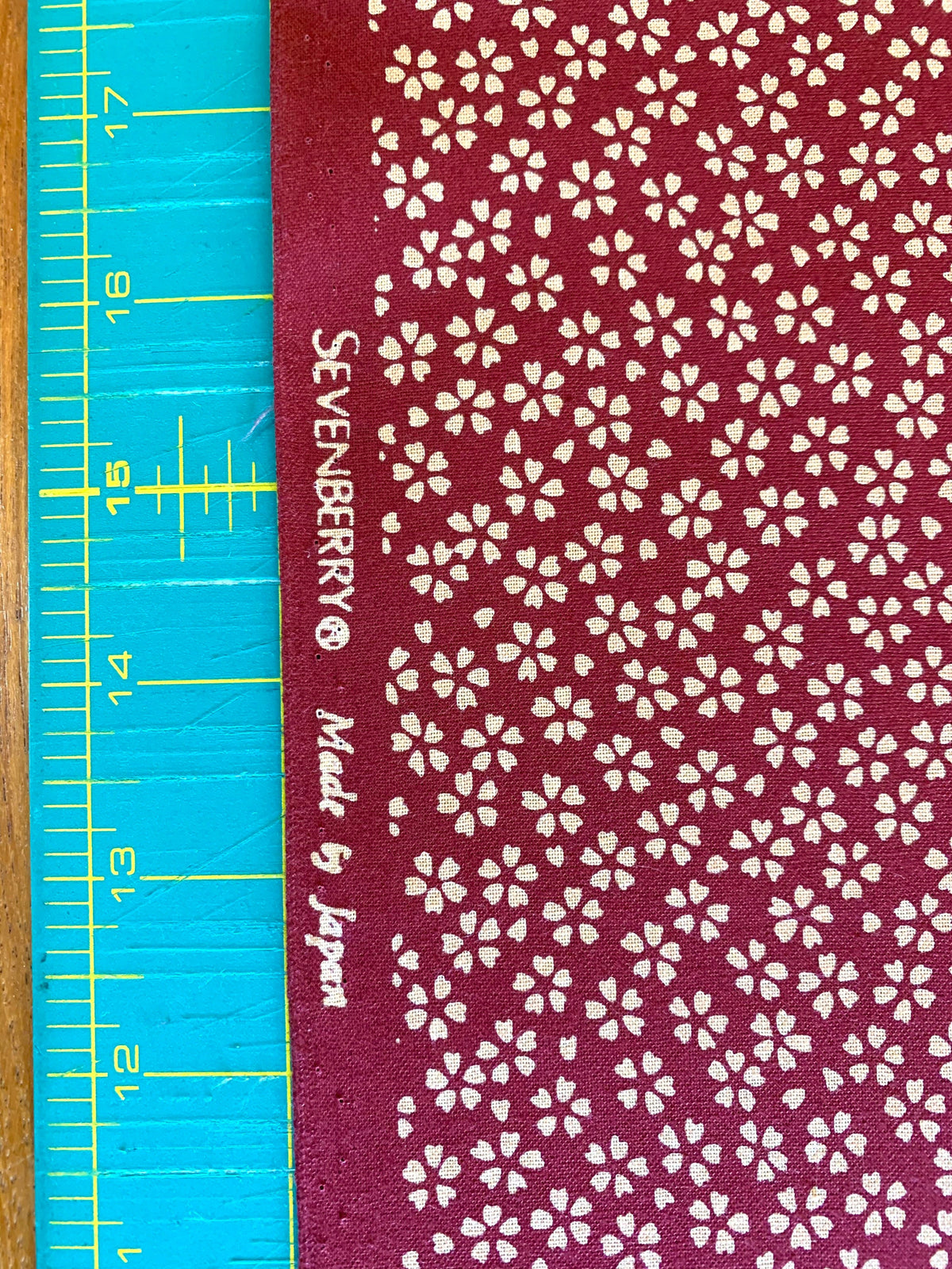 Sakura Cherry Blossom Sevenberry Japanese cotton fabric 88222-1-4 wine red and beige