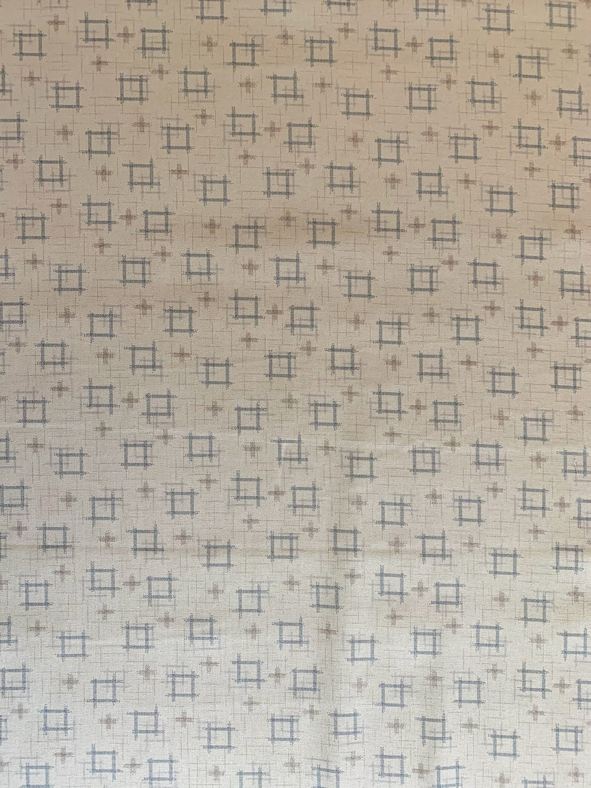 Sevenberry printed ikat kasuri well hashtag Japanese cotton fabric 88229-1-1 beige