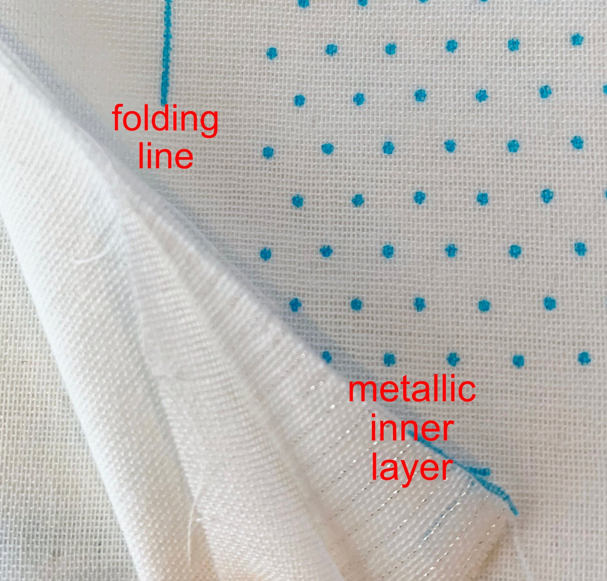 Olympus iine Sashiko Handkerchief fabric angled dot grid White cotton cloth G-2