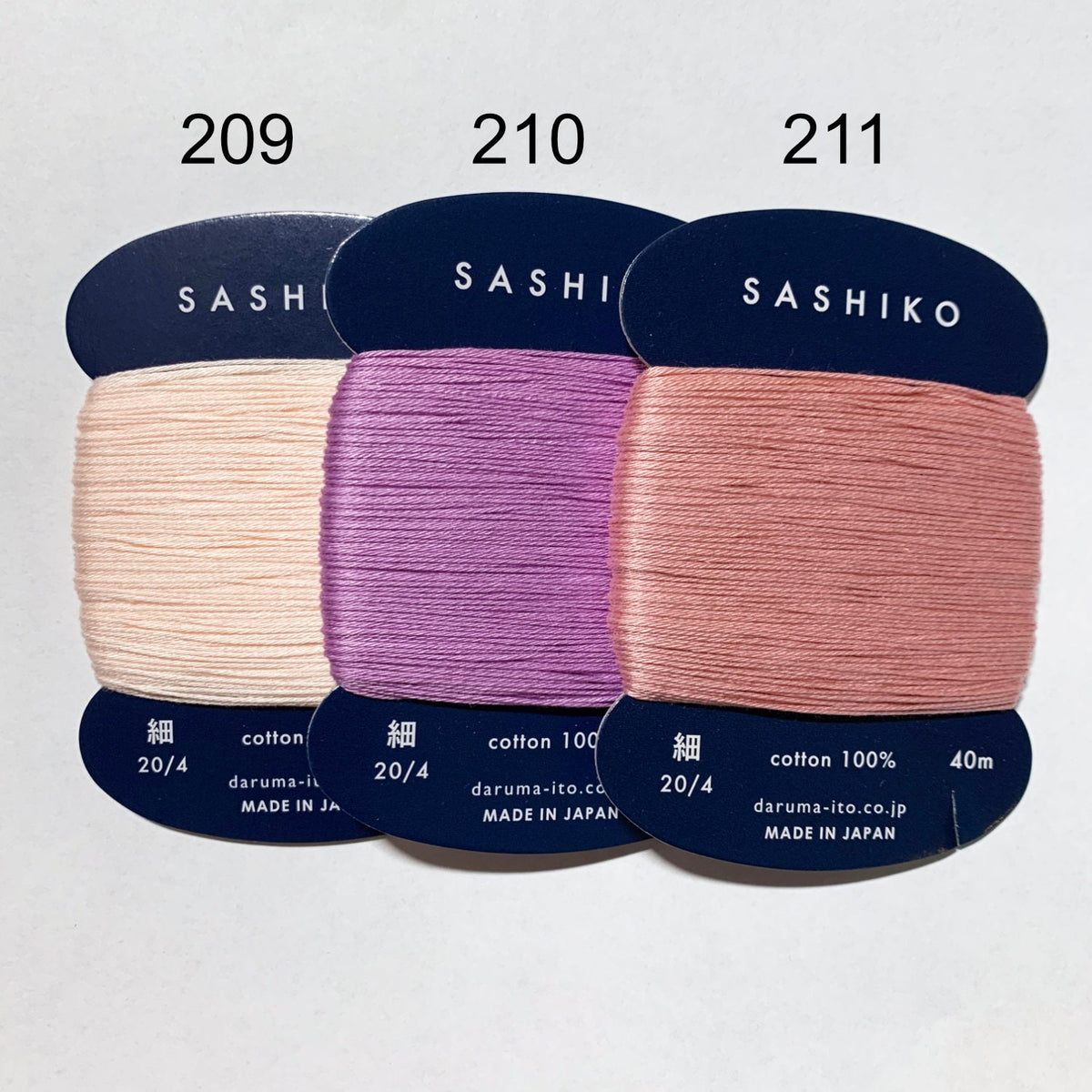 Daruma - Cotton Sashiko Thread 40m Card 20/4 - #210 Lavender