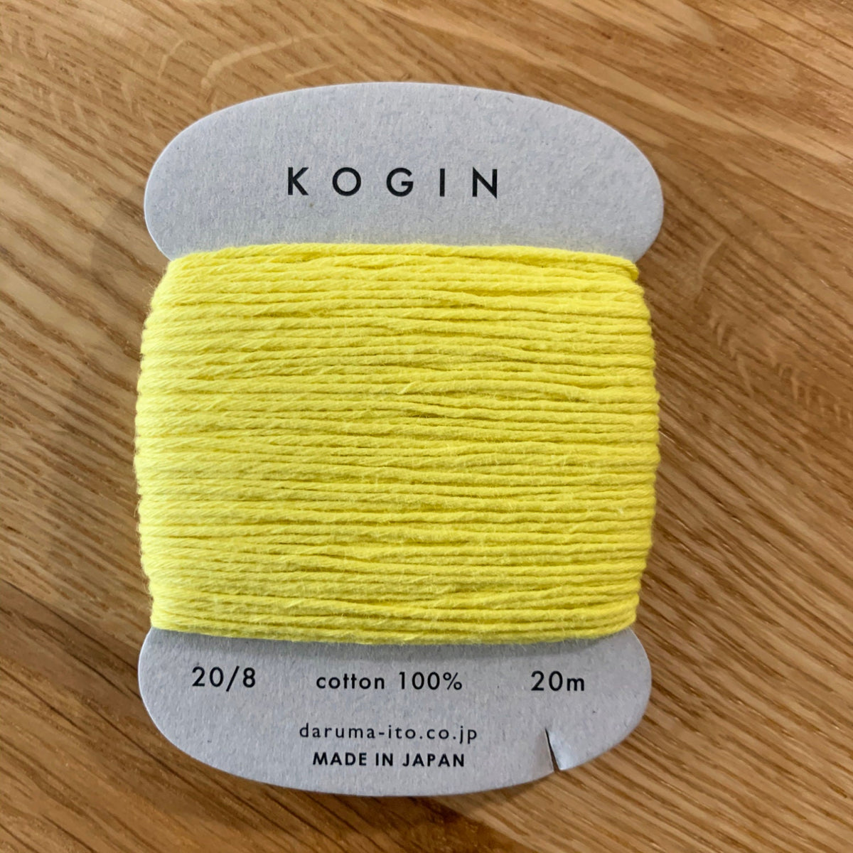 Daruma - Cotton Kogin Thread 20m Card 20/8 - #9 Yellow