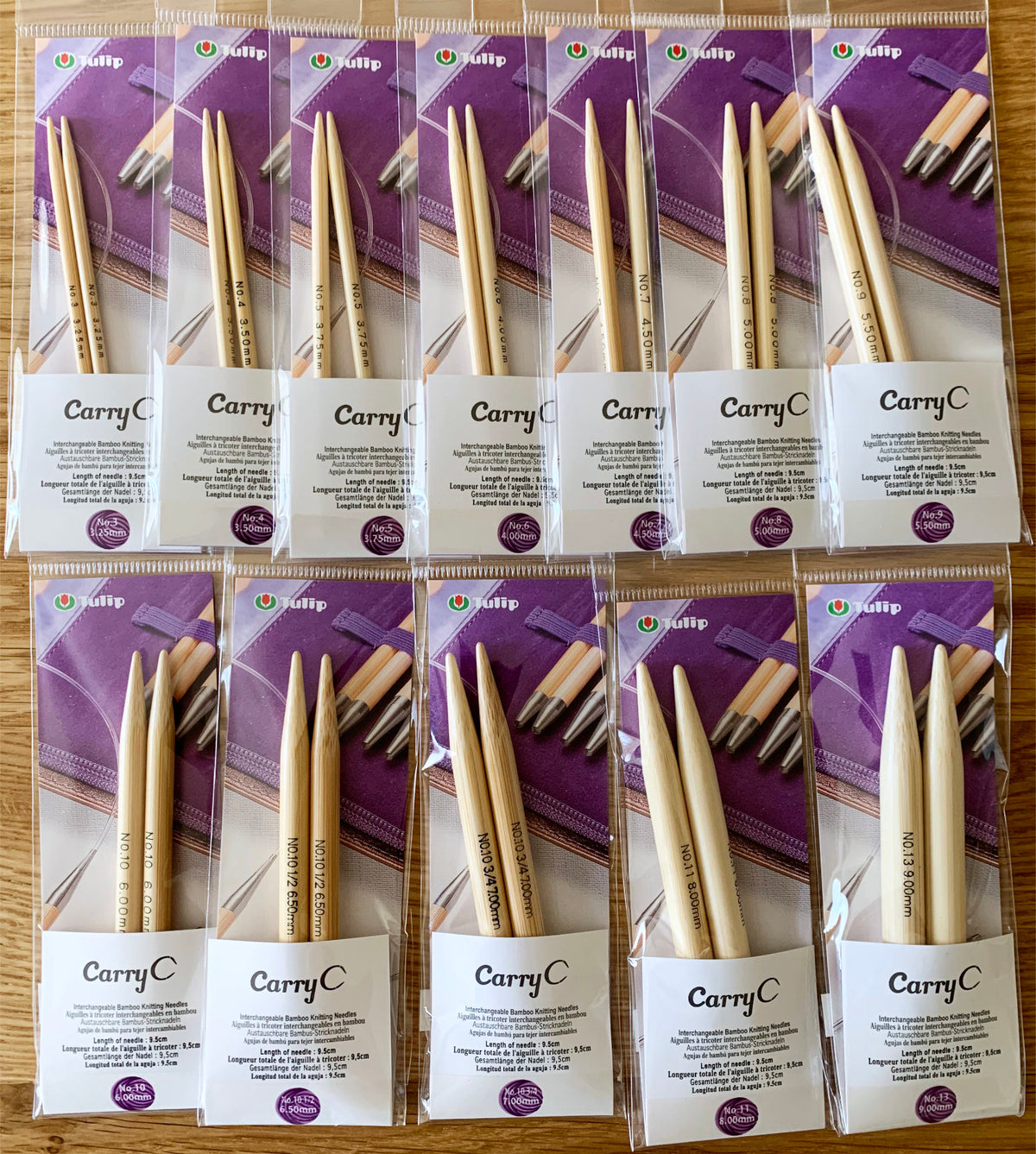 Tulip - CarryC Interchangeable Knitting Needles Various Sizes - Bamboo