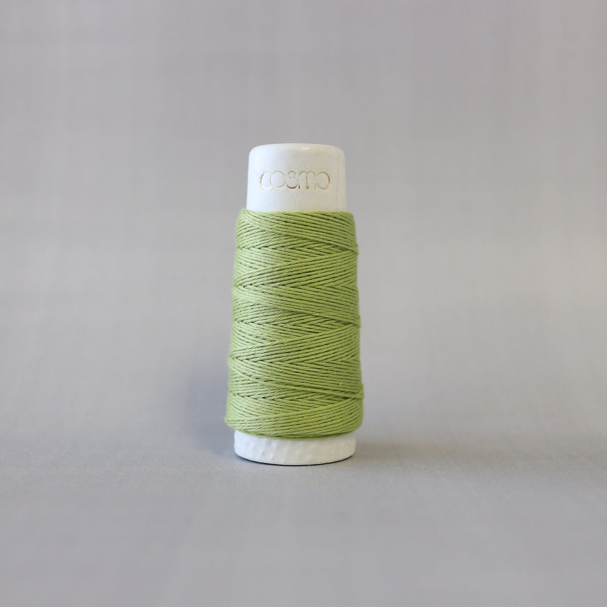 Lecien Cosmo - 'Hidamari' Cotton Sashiko Thread 30m Spool - Green Tea (Solid)