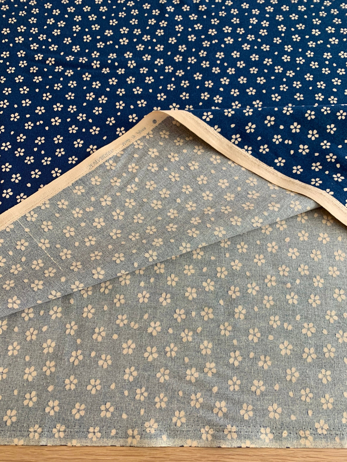 Medium Cherry Blossom Sakura Sevenberry Japanese cotton fabric 88220-5-3 medium blue