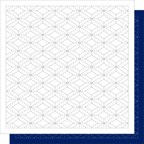 Daruma - Sanjubishi-Tsunagi Triple Diamond Cotton Sashiko Fukin Sampler - Blue or White