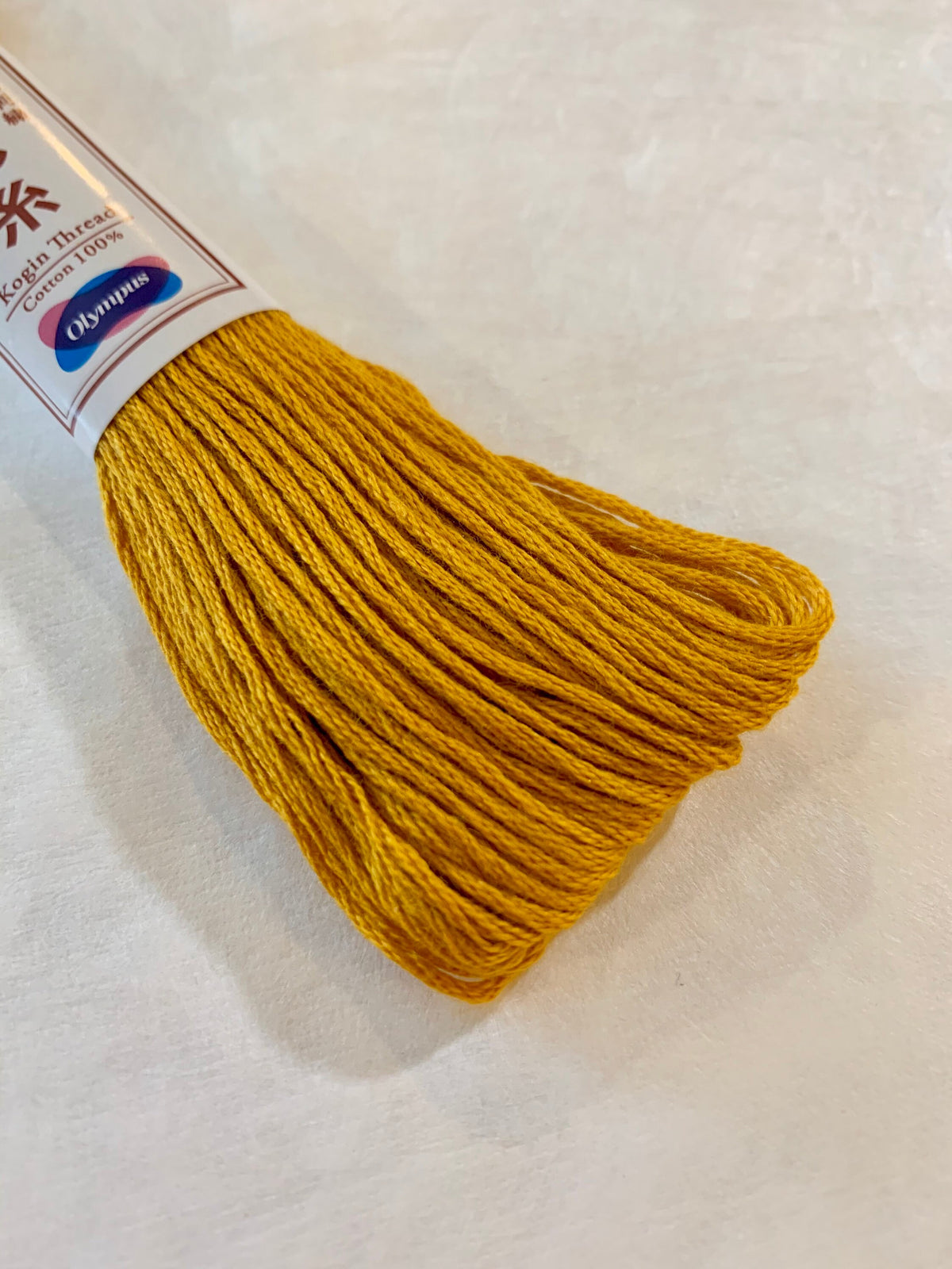 Olympus - Cotton Kogin Thread 18m Skein - #512 Mustard Yellow