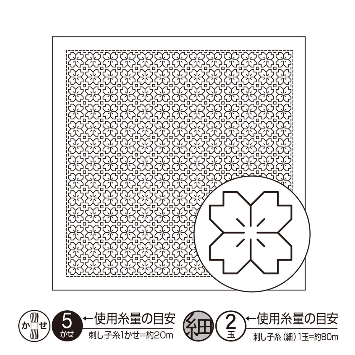 Hana Fukin Sashiko Sampler SAKURA