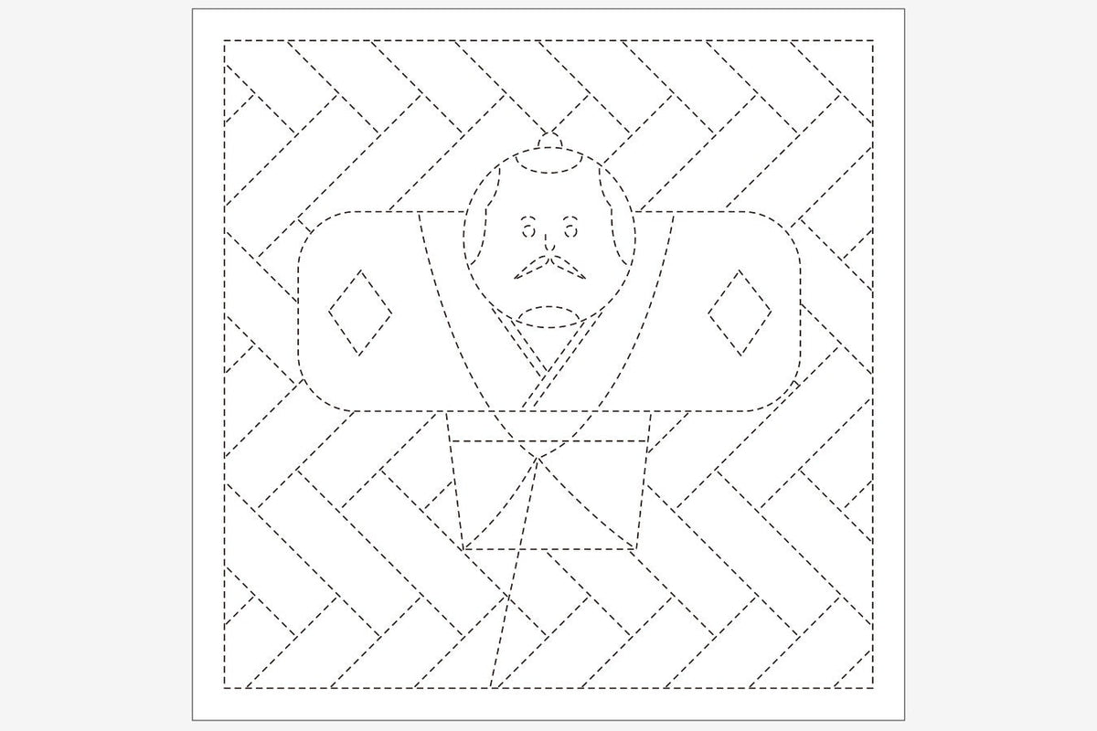Daruma - Tako-Age Clothe Cotton Sashiko Fukin Sampler Cloth - Blue or White